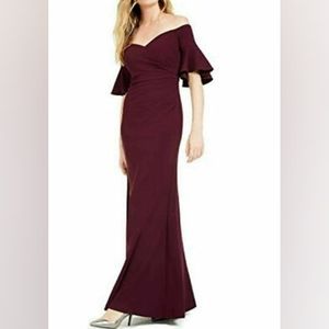NWT Calvin Klein Off The Shoulder Formal Gown size 10